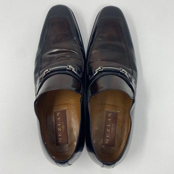 Mezlan 1968 Mens Slip On Loafer Shoes Pointy Toe Silver Buckle Brown Size 10.5 M main image 6